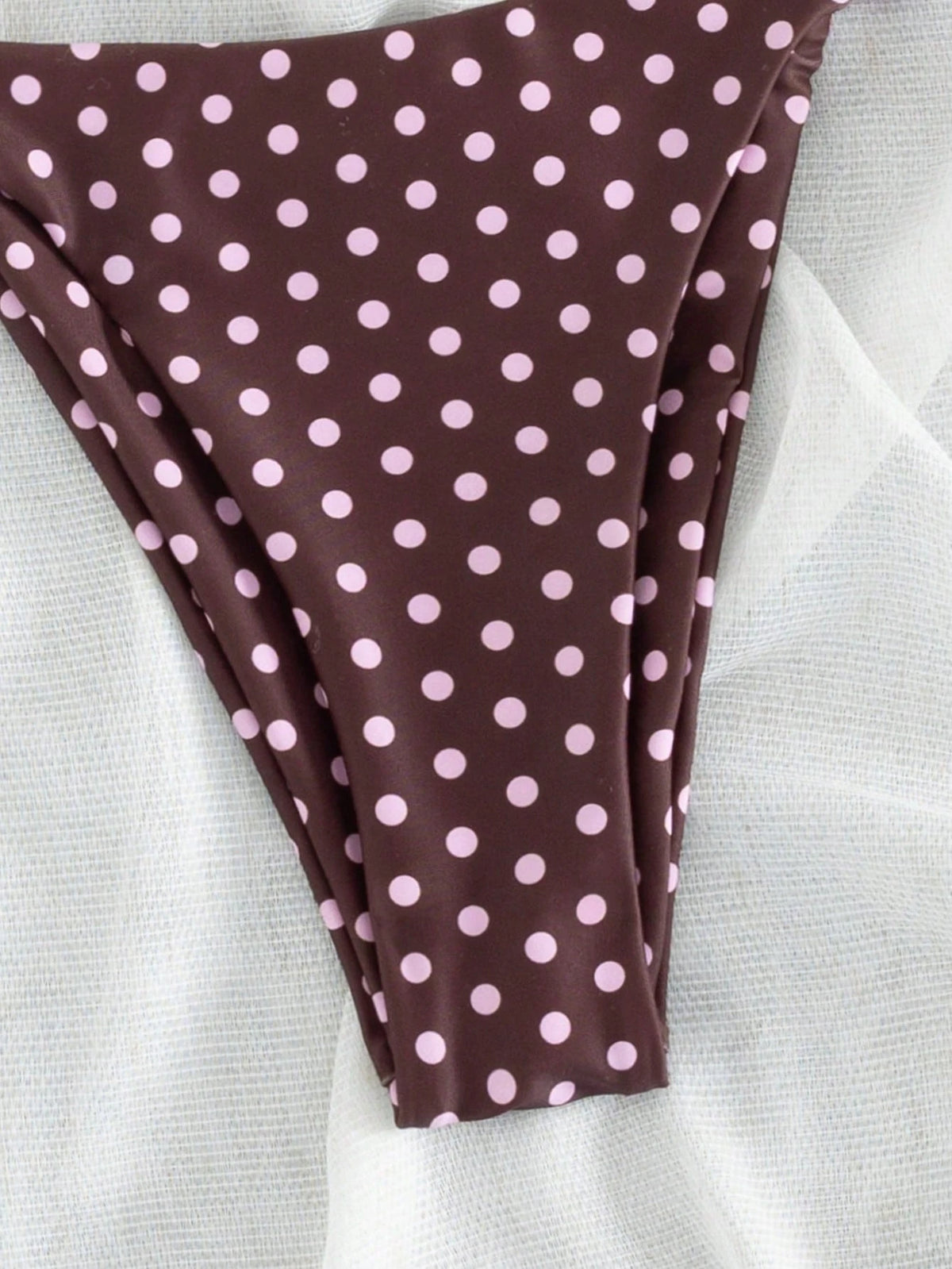 Women's Polka Dot Bandeau Bikini Set, Fashionable And Comfortable Swimwear, Elegant Resort Style Bikini, Bohemian For Summer Vacation, Beach Leisure And Holiday Wear, Aesthetic