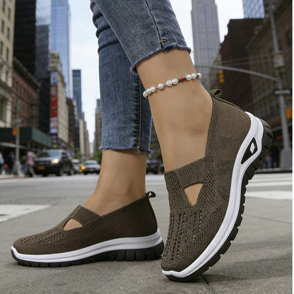 Women's Sequin Knit Mesh Wedge Platform Sneakers, Breathable Lace-Up Non-Slip Supportive Soles. White & Black Shiny Sequins, Great For Daily Outings, Shopping, Summer Street Photos