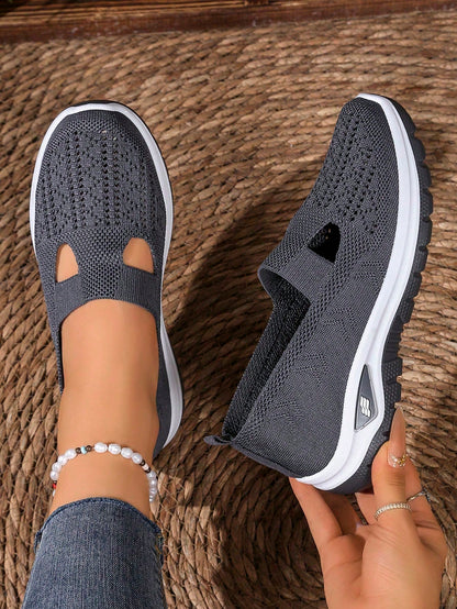 Women's Sequin Knit Mesh Wedge Platform Sneakers, Breathable Lace-Up Non-Slip Supportive Soles. White & Black Shiny Sequins, Great For Daily Outings, Shopping, Summer Street Photos