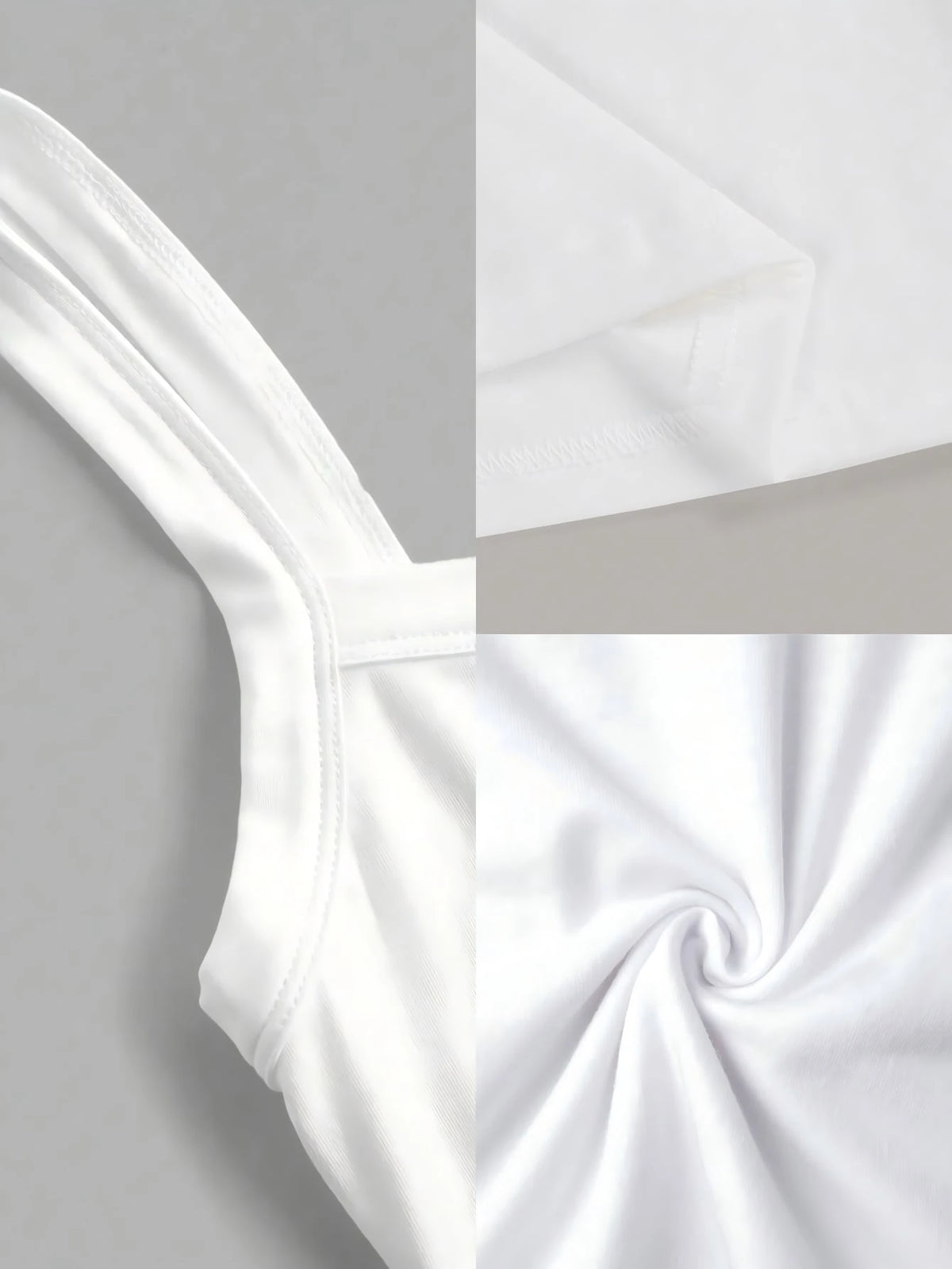 Women's Simple Thick Strap Camisole Top, Cropped, For Summer, For/Office/Home/Street White Casual