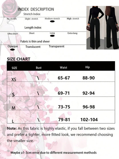 Women's Solid Color Skinny Fitted Straight Leg Pants, Elegant Vacation & Commute Style, No Belt Spring Black, High Waisted