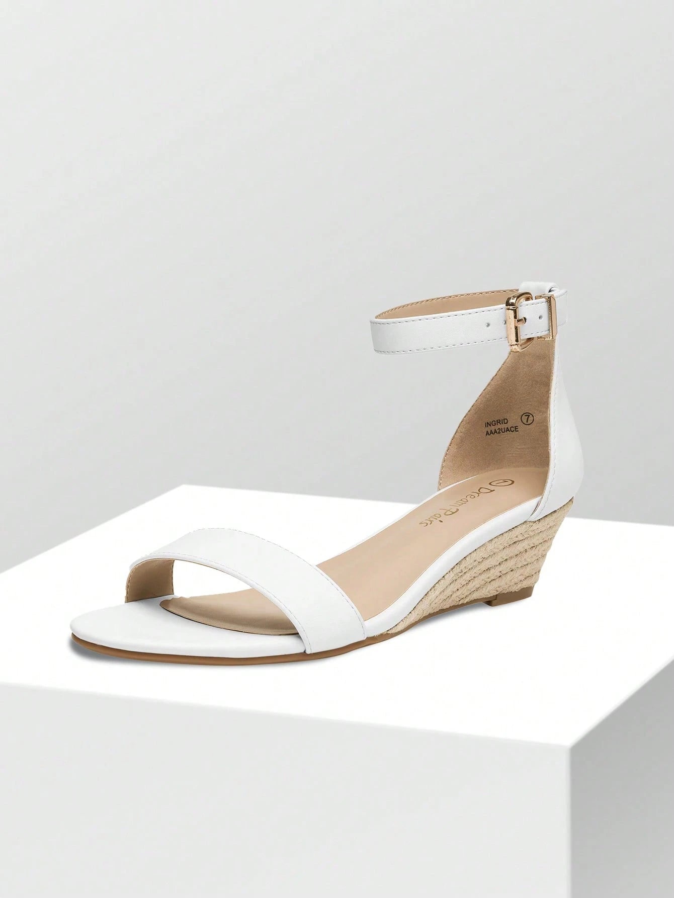 Women'S Wedge Sandals Open Toe Buckle Ankle Strap Comfortable Work Wedding Party Pumps Heel Sandals Dressy Summer Shoes
