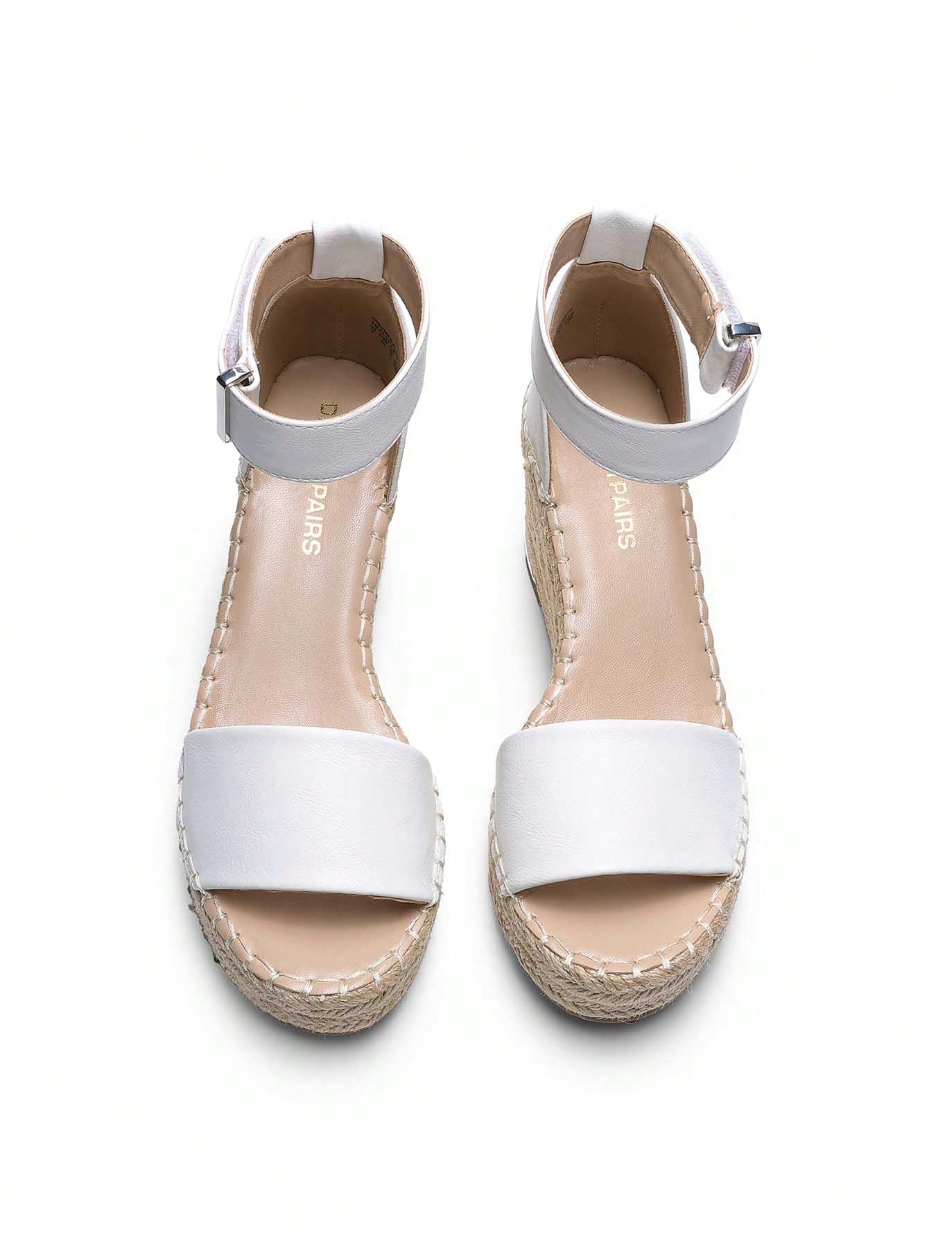 Women's Wedge Sandals Open Toe Espadrilles Sandals Comfortable Dressy Ankle Strap Platform One-Strap Sandals Suitable For Work Beach Holiday Summer Shoes