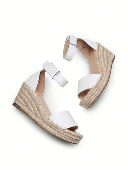 Women's Wedge Sandals Open Toe Espadrilles Sandals Comfortable Dressy Ankle Strap Platform One-Strap Sandals Suitable For Work Beach Holiday Summer Shoes