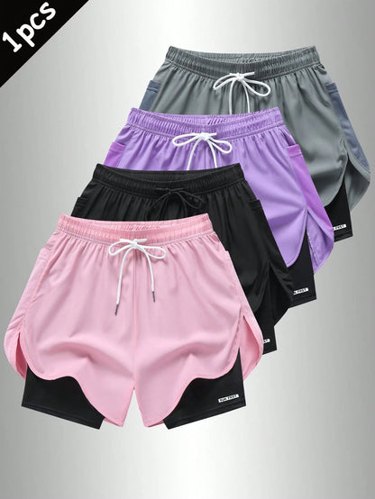 Women's Yoga Shorts Set, Made Of Quick-Dry Fabric With Mesh Pockets, Ideal For Summer Casual Tennis, Fitness And Outdoor Running- Designed Specifically For Women- Perfectly Fits An Active Lifestyle.