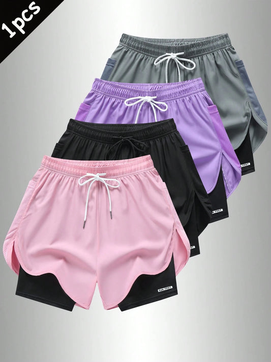 Women's Yoga Shorts Set, Made Of Quick-Dry Fabric With Mesh Pockets, Ideal For Summer Casual Tennis, Fitness And Outdoor Running- Designed Specifically For Women- Perfectly Fits An Active Lifestyle.