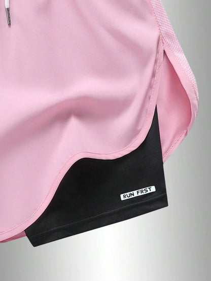 Women's Yoga Shorts Set, Made Of Quick-Dry Fabric With Mesh Pockets, Ideal For Summer Casual Tennis, Fitness And Outdoor Running- Designed Specifically For Women- Perfectly Fits An Active Lifestyle.