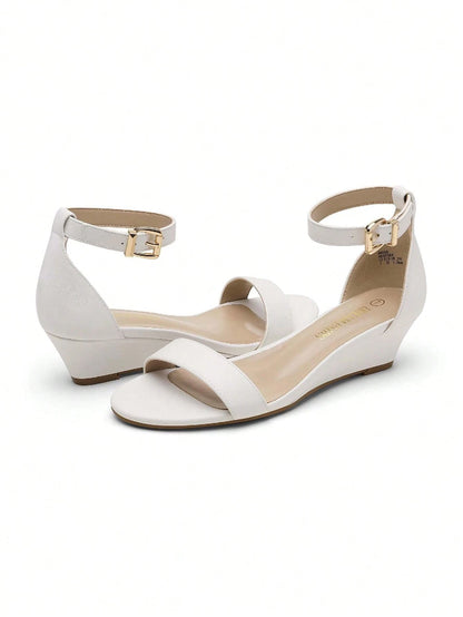 Women Wedge Sandals Dressy Summer Shoes Open Toe Ankle Strap Comfortable Wedge Heels Work Wedding Party Pumps Wedge Sandals