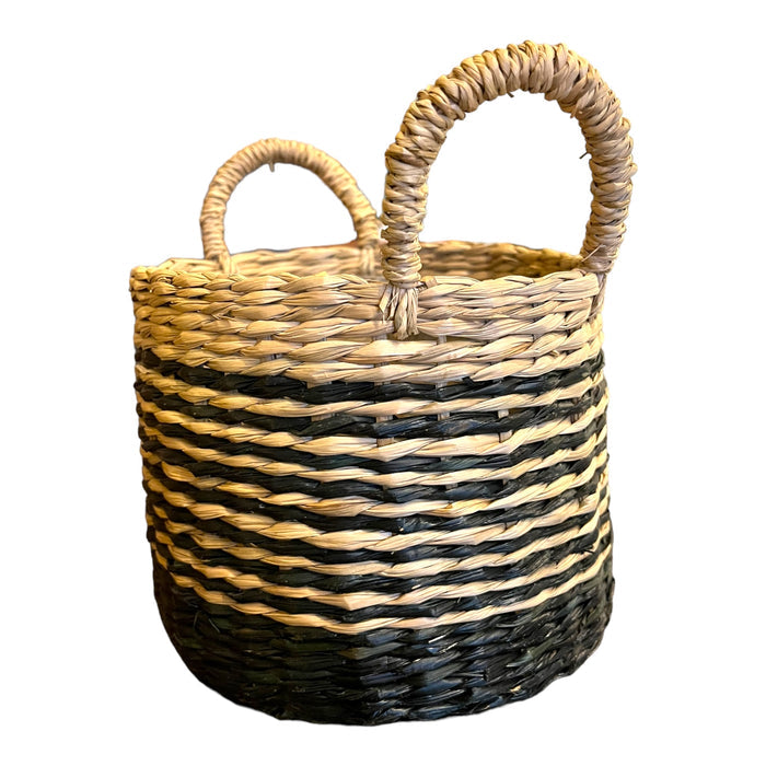 Woven Black / Tan Basket