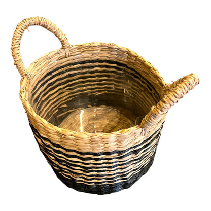 Woven Black / Tan Basket