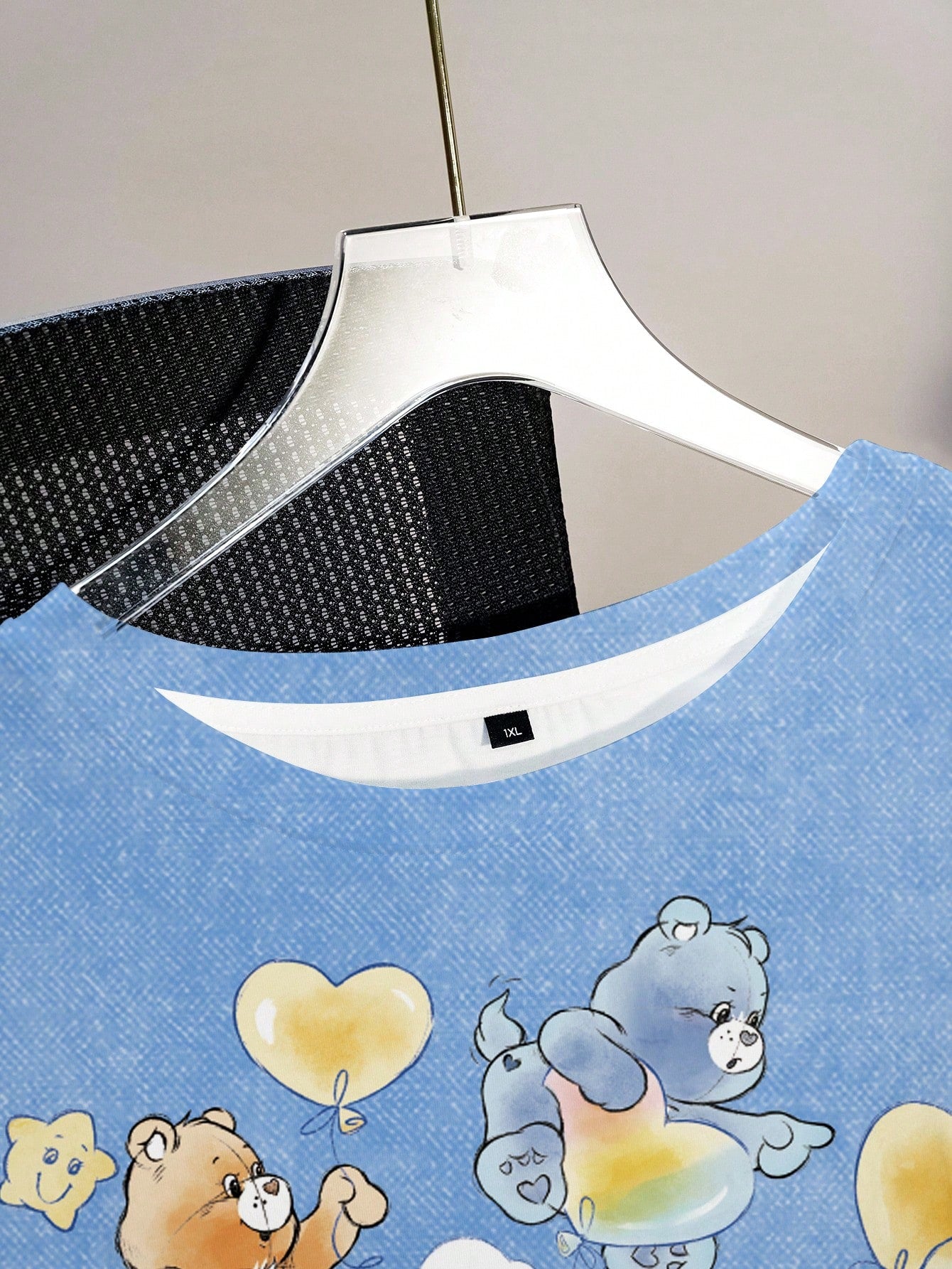 X Care Bears Plus Size Cute Cartoon Print Round Neck Short Sleeve T-Shirt