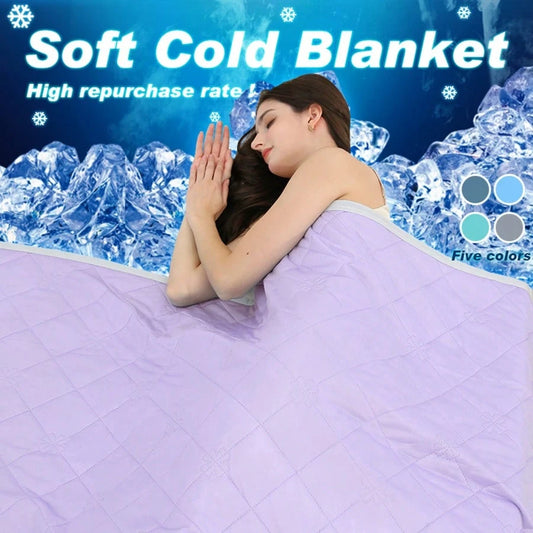 XBH 1pc Cooling Blanket, Hot Sleeper Extra Large 108*90 Inches 90*90 Inches Summer Cooling Blanket, Lightweight Air Cooled Comforter, Adult Heat Absorbent Soft Breathable Smooth Air Cooled Blanket By