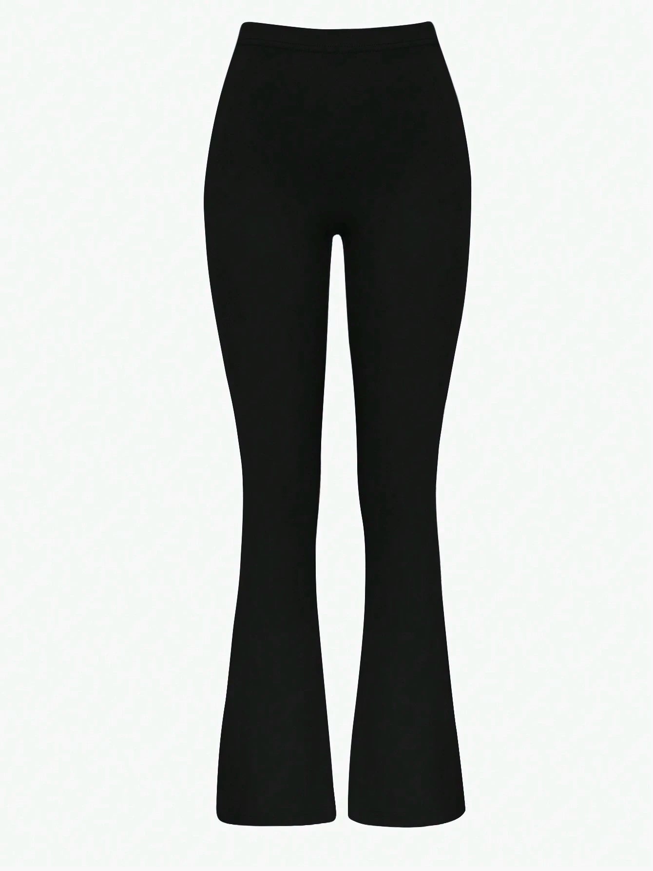 XLLAIS 2026 Sexy High Waist Stretchy Flare Pants, Solid Color Casual Sports Pants, Suitable For Halloween Black Spring