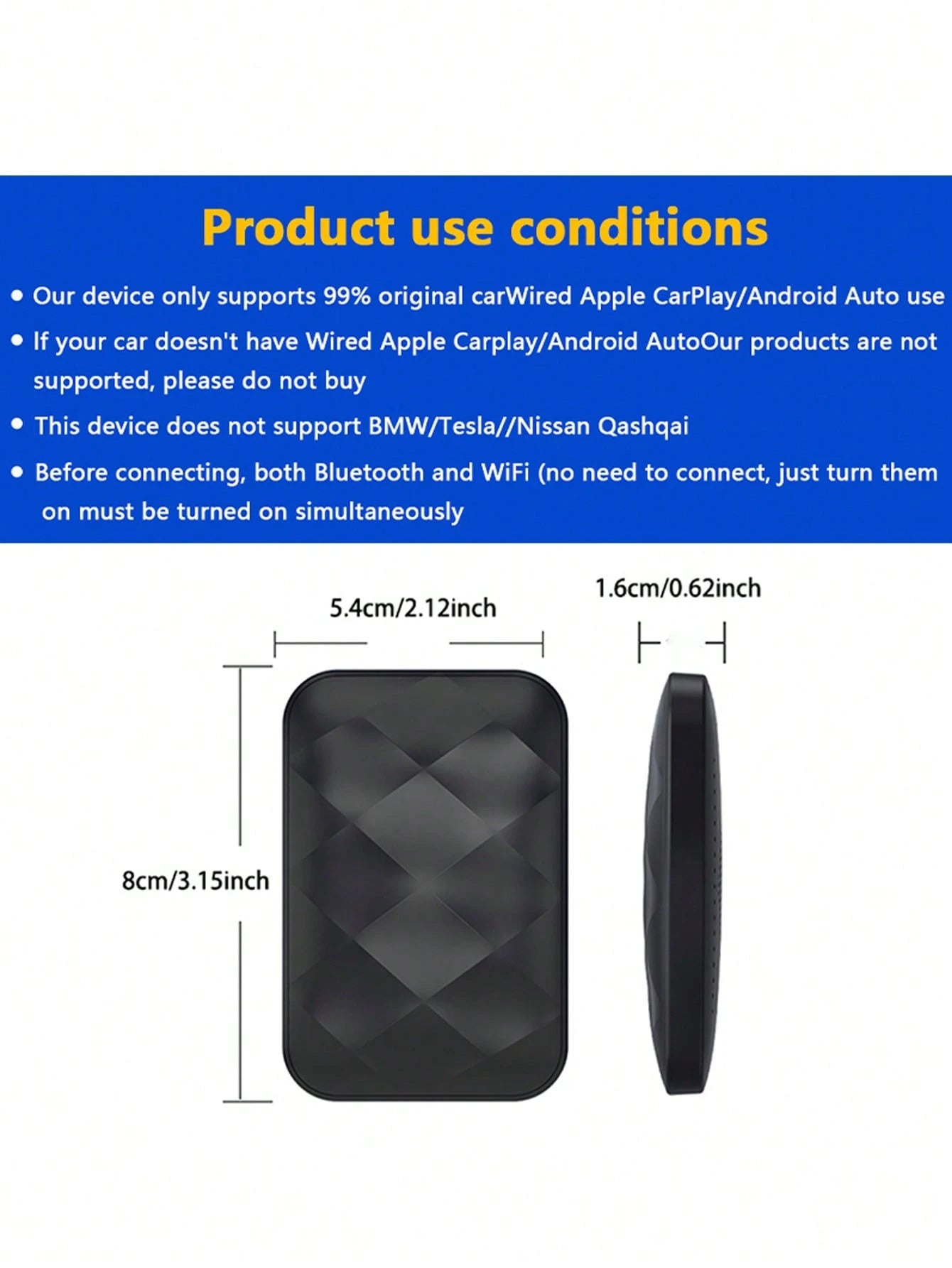 XUDA New Android 14 Wireless CarPlay And Android Auto 3-In-1 Smart Box Quad-Core 2GB RAM+16GB ROM/4GB RAM+32GB ROM Plug And Play Built-In App Support 98% Of Original Wired CarPlay Or Wired Android Aut