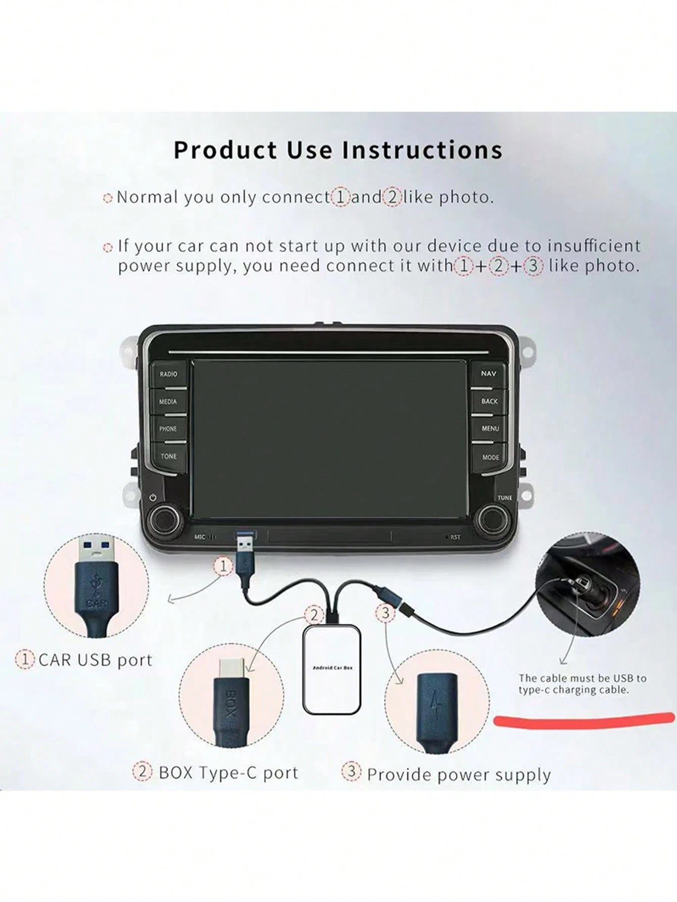 XUDA New Android 14 Wireless CarPlay And Android Auto 3-In-1 Smart Box Quad-Core 2GB RAM+16GB ROM/4GB RAM+32GB ROM Plug And Play Built-In App Support 98% Of Original Wired CarPlay Or Wired Android Aut
