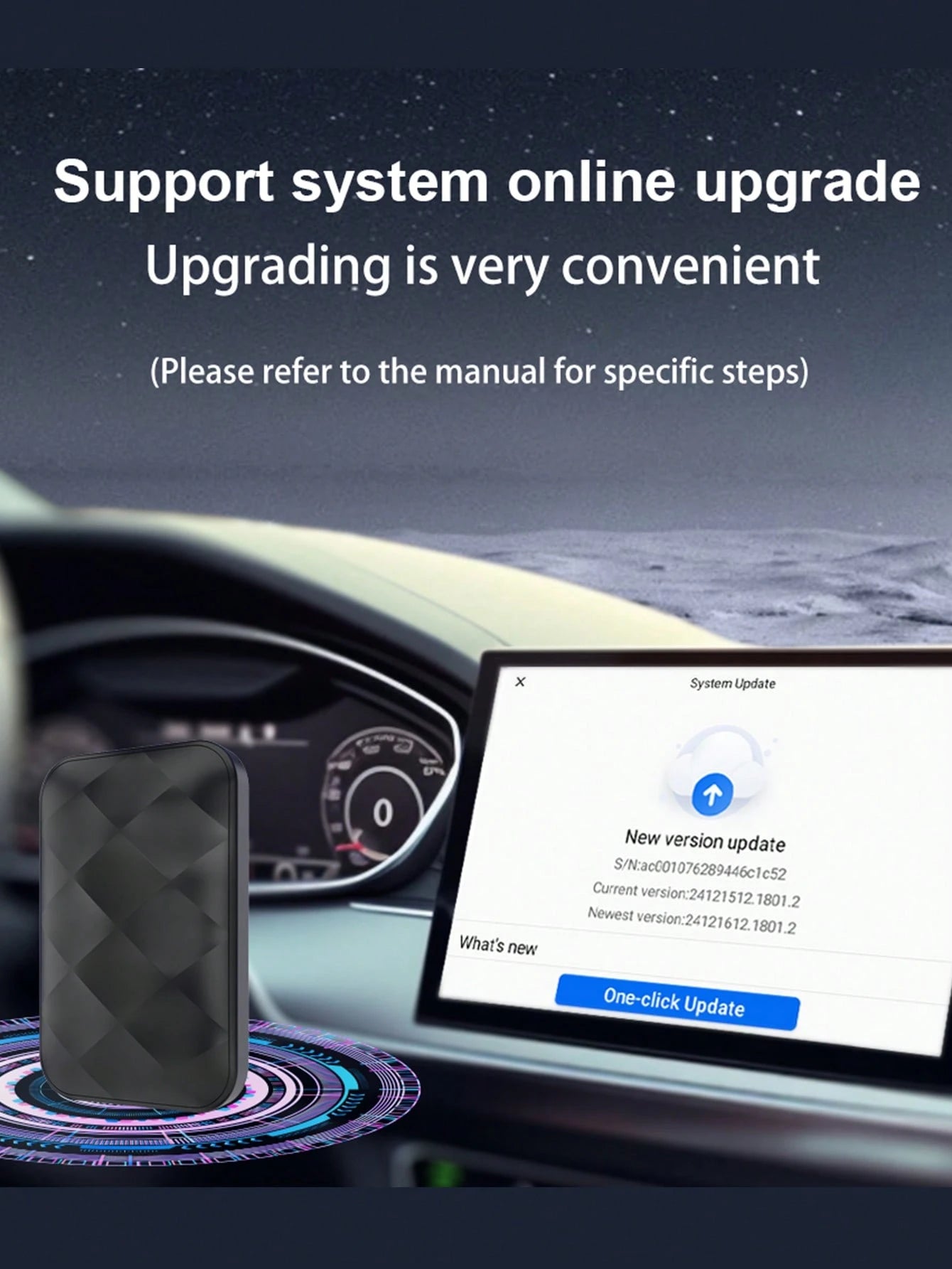XUDA New Android 14 Wireless CarPlay And Android Auto 3-In-1 Smart Box Quad-Core 2GB RAM+16GB ROM/4GB RAM+32GB ROM Plug And Play Built-In App Support 98% Of Original Wired CarPlay Or Wired Android Aut