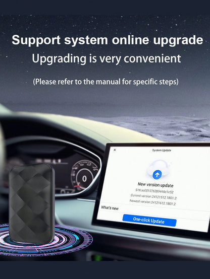 XUDA New Android 14 Wireless CarPlay And Android Auto 3-In-1 Smart Box Quad-Core 2GB RAM+16GB ROM/4GB RAM+32GB ROM Plug And Play Built-In App Support 98% Of Original Wired CarPlay Or Wired Android Aut