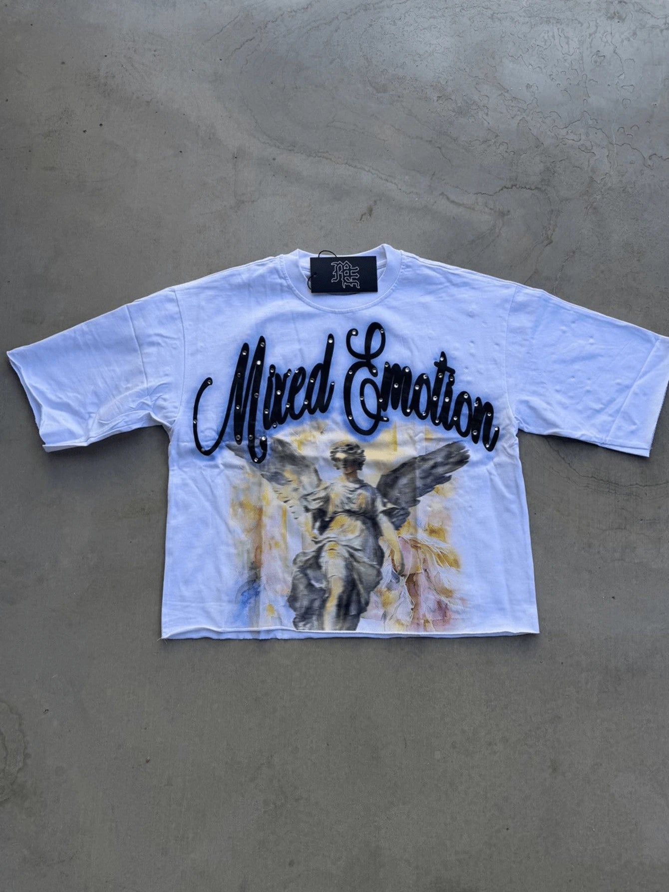 Y2K Style Women's Summer T-Shirt- Oil Painting Angel- Printed Pattern T-Shirt, Made Of 100% Pure Cotton Fabric, Suitable For Women's Daily Wear
