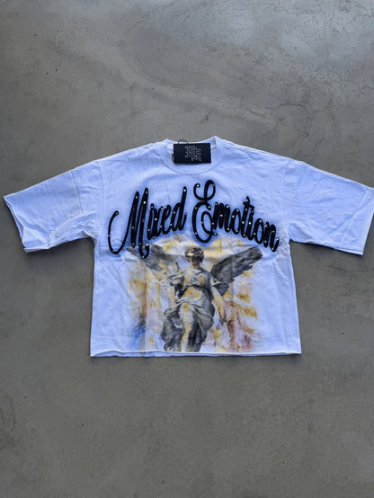Y2K Style Women's Summer T-Shirt- Oil Painting Angel- Printed Pattern T-Shirt, Made Of 100% Pure Cotton Fabric, Suitable For Women's Daily Wear