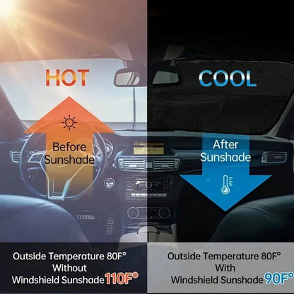 YAIUZGOO Cartoon Eye Car Windshield Sun Shade, Fun Front Window Sun Shade, Cute Eye Design, Reflective Heat Insulation UV Protection Cover, Foldable Car Sun Shade, Protect Dashboard Interior, Universa