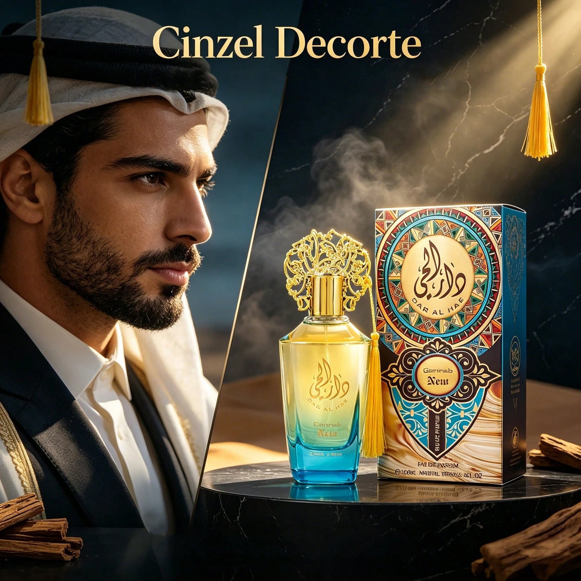 YCXF Arabian Men's Perfume 100ml- Luxurious Middle Eastern Eau De Parfum Spray, Long-Lasting Floral Scent, Decorative Floral Pattern Bottle, Romantic Gift For Him