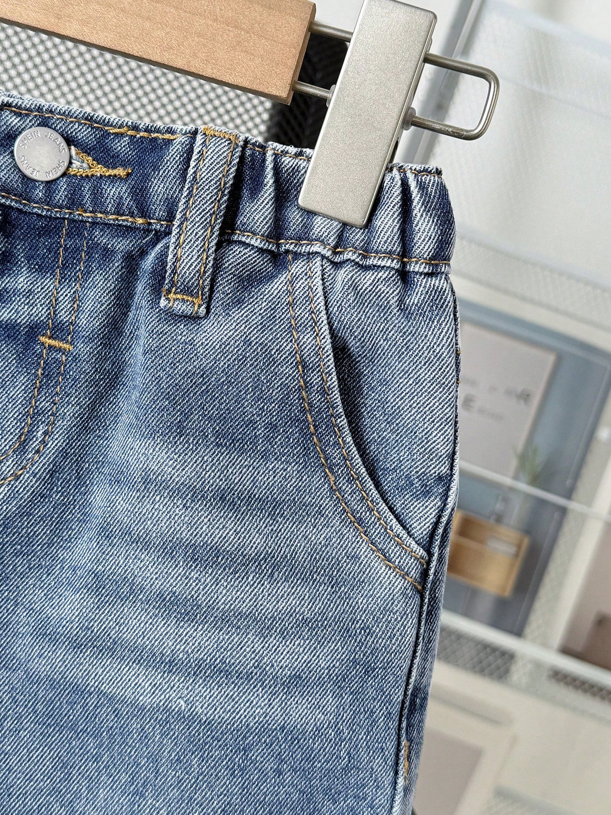 Young BoyLoose Straight Leg Blue Denim Jeans
