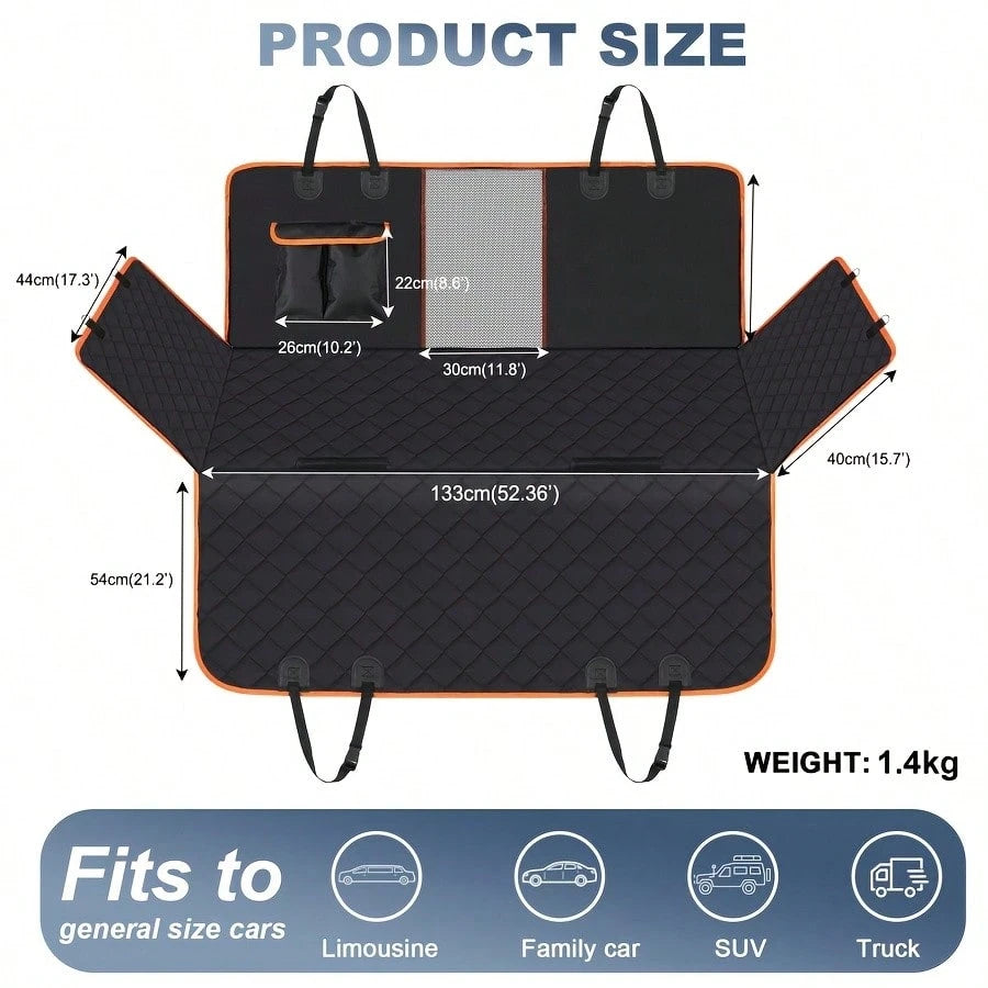 YVDKL Dog Car Seat Cover, Waterproof Rear Seat, Dog Hammock Style Design, Protects Your Car From Scratches, Hair, And Dirt. Easy To Install And Clean, Universal Pet Seat Cover.
