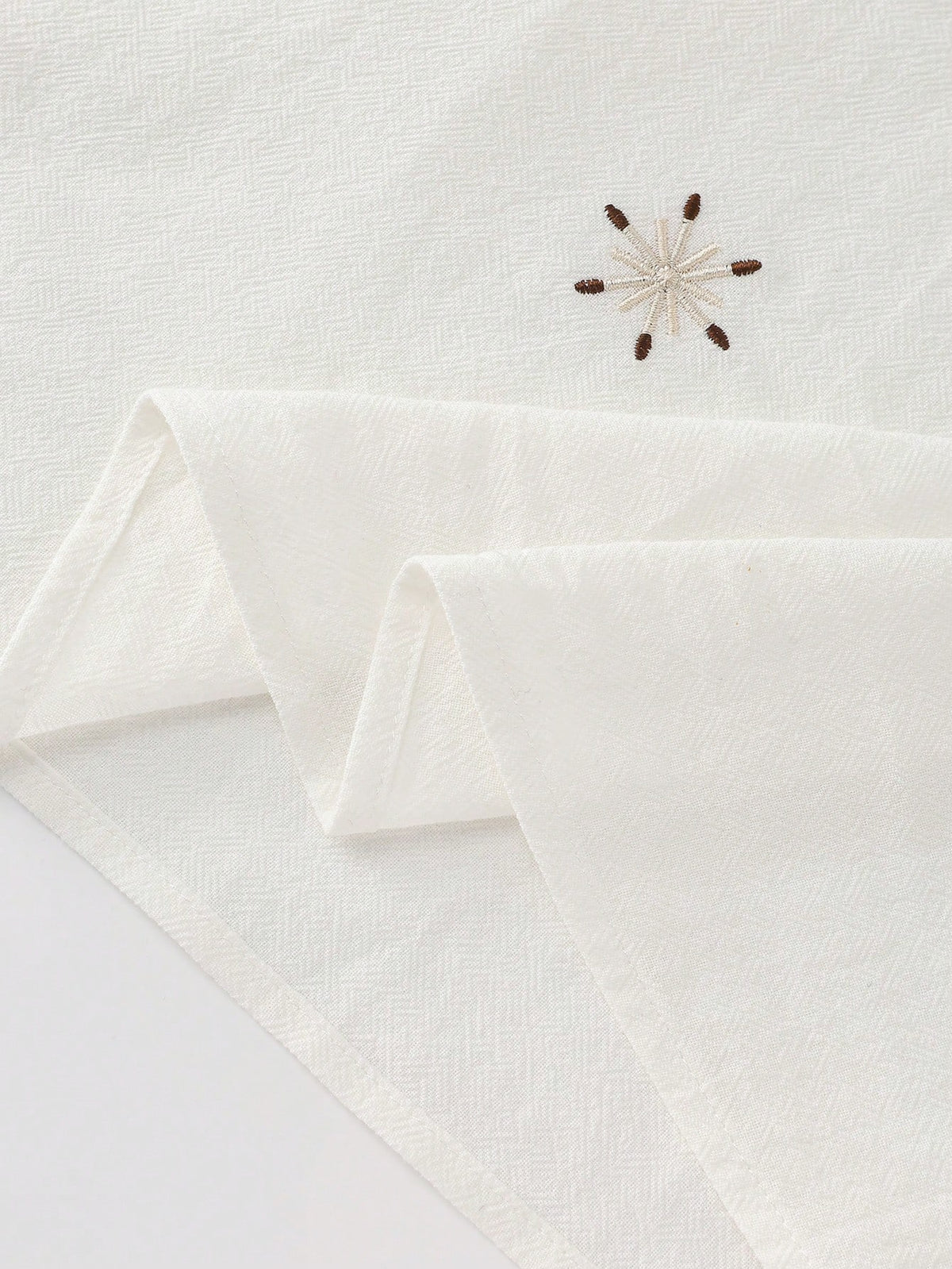 Zayélia Women's Cotton Embroidered Drop Shoulder Short Sleeve White Blouse