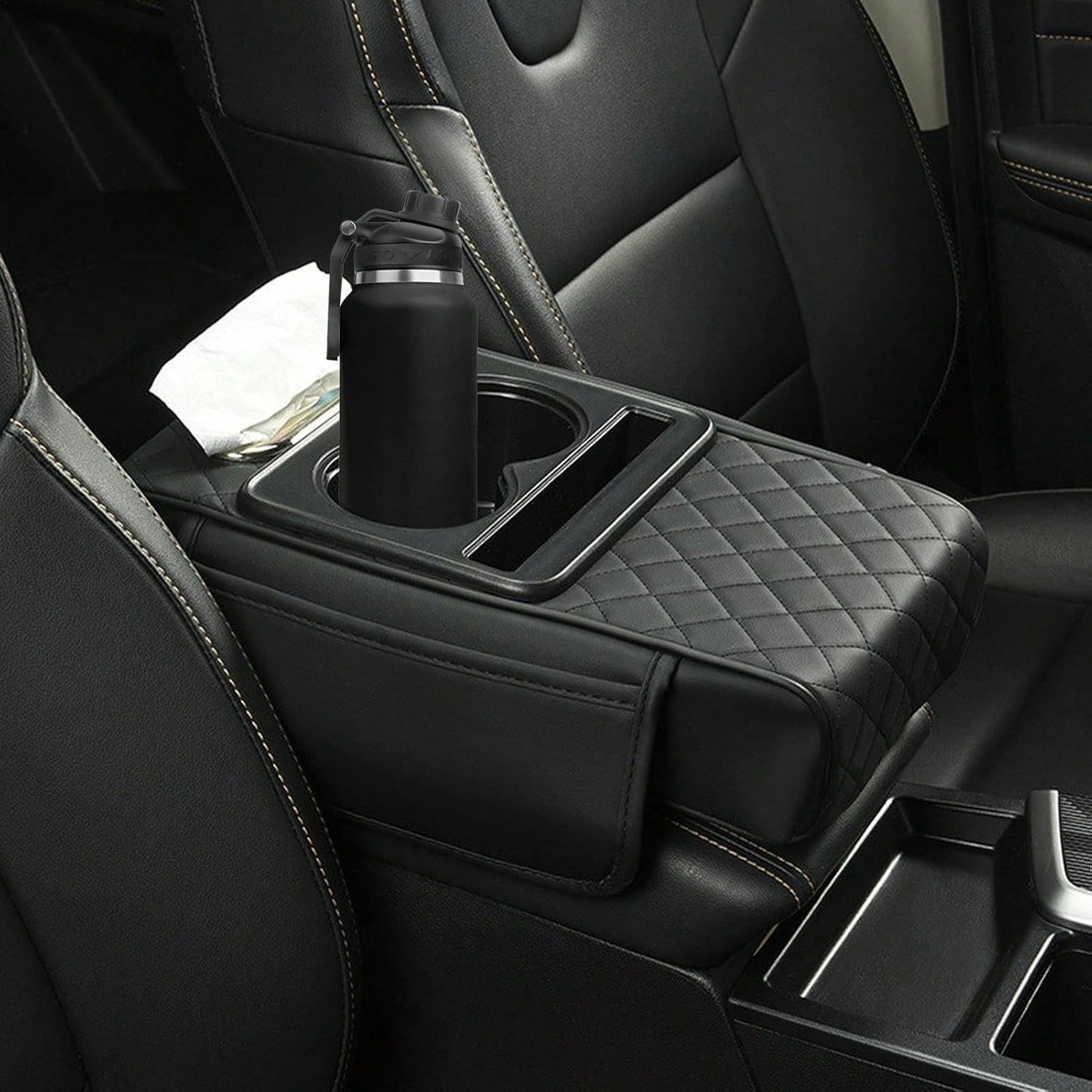 ZBEZBE Car Armrest Storage Box, Car ArmrestPad, Central Armrest Box, PremiumErgonomic Armrest Box, ComfortableDriving Upgrade, Wear-Resistant AndEasy To Clean, Fit Multiple VehicleModels, New Tissue B