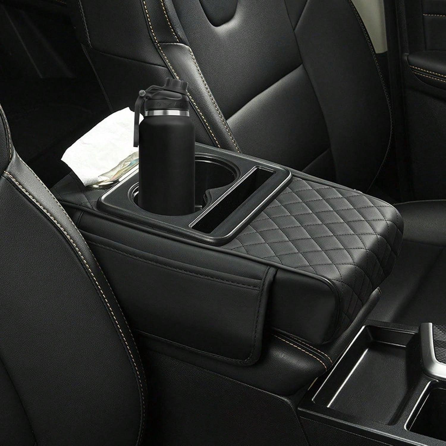 ZBEZBE Car Armrest Storage Box, Car ArmrestPad, Central Armrest Box, PremiumErgonomic Armrest Box, ComfortableDriving Upgrade, Wear-Resistant AndEasy To Clean, Fit Multiple VehicleModels, New Tissue B