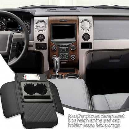 ZBEZBE Car Armrest Storage Box, Car ArmrestPad, Central Armrest Box, PremiumErgonomic Armrest Box, ComfortableDriving Upgrade, Wear-Resistant AndEasy To Clean, Fit Multiple VehicleModels, New Tissue B