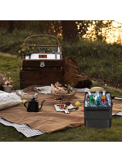 ZukMi 1pc Black Waterproof Car Trash Can